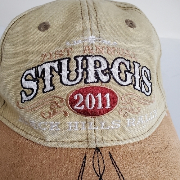 2011 Sturgis 71st Annual Motorcycle Biker Week Black Hills Rally Bikers Hat - Picture 3 of 8